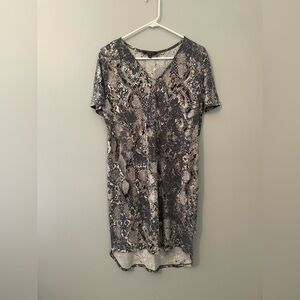 Christian Siriano Gray Patterned Dress